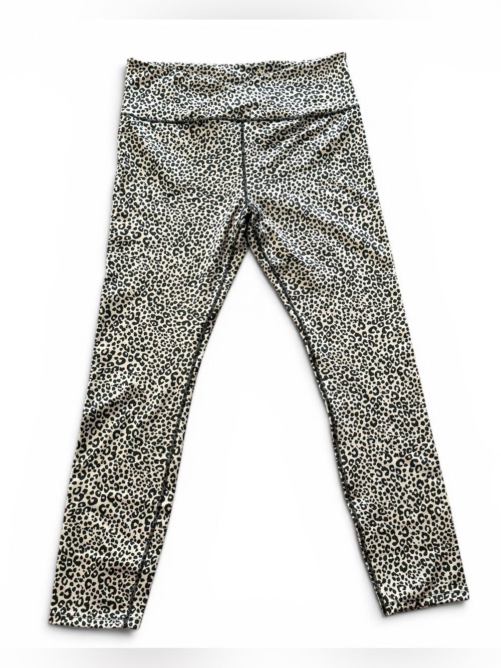 Just Fab Active Leopard Leggings Black Tan Size XL